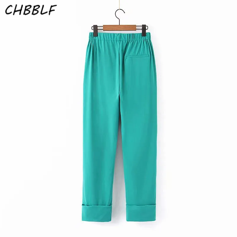 CHBBLF women basic solid blazer notched collar long sleeve pockets jacket female stylish outwear tops XDL2240