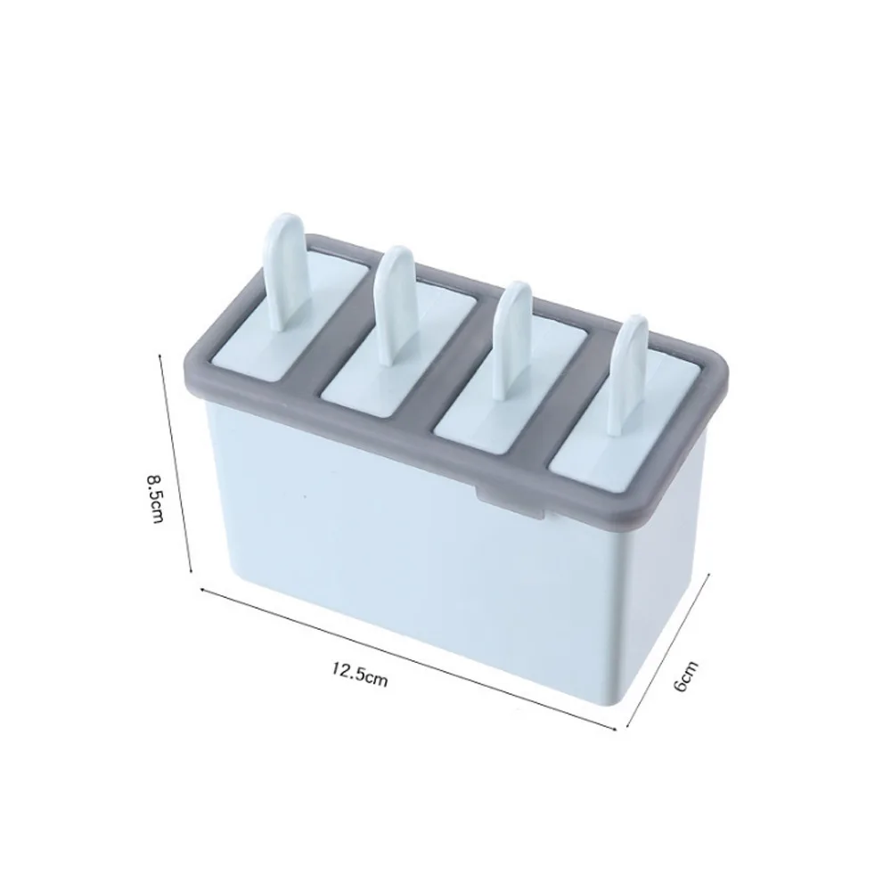 

Kitchen Frozen Ice Cube Molds Reusable Popsicle Maker DIY Ice Cream Tools Kitchen 4 Cell Lolly Mould Tray Bar Tools 1/2PCS