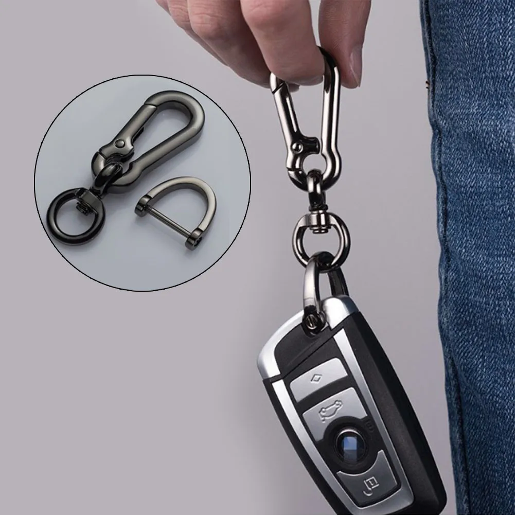 

22mmx85mm Keychain Car Keychain Creative Gun-Black Horseshoe Keyring Metal