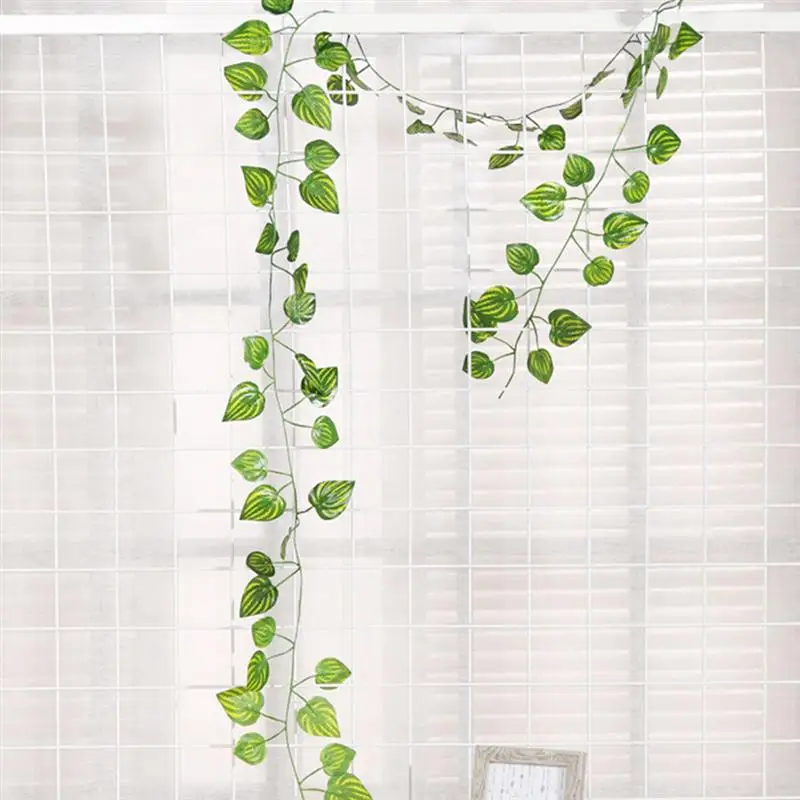 

12Pcs/Set 6.89FT Artificial Vine Realistic 72-Leaf Hanging Vine Artificial Garland Photography Props Home Hanging Decor