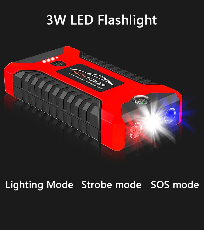 car jump starter power bank 20000mah 600a 12v portable emergency start up charger for phones car booster battery starting device free global shipping