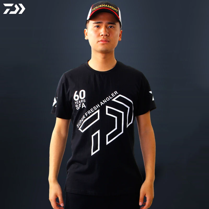 

Summer Men Fishing Clothing Outdoor Sports T Shirt Quick-Drying Breathable Short Sleeve Fishing Clothes Camisas Pesca DAIWA