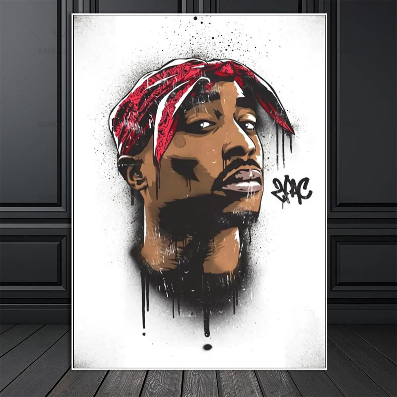 

Wall Art Famous Singer Star Painting with Portrait Art Poster, Printed Canvas Poster and Pictures for Living Room Home Decor