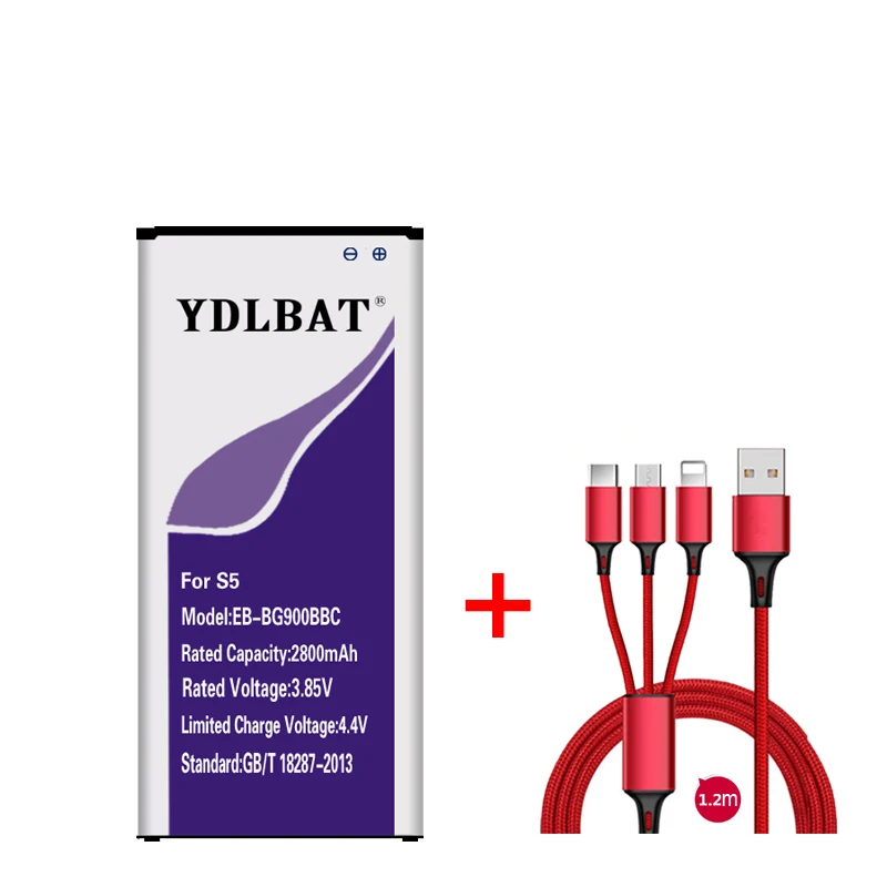YDLBAT 2800 мА/ч EB BG900BBC Батарея для samsung Galaxy S5 I9600 SM G900 G900S G900F G900T G900R4 G900P G9008V|Аккумуляторы