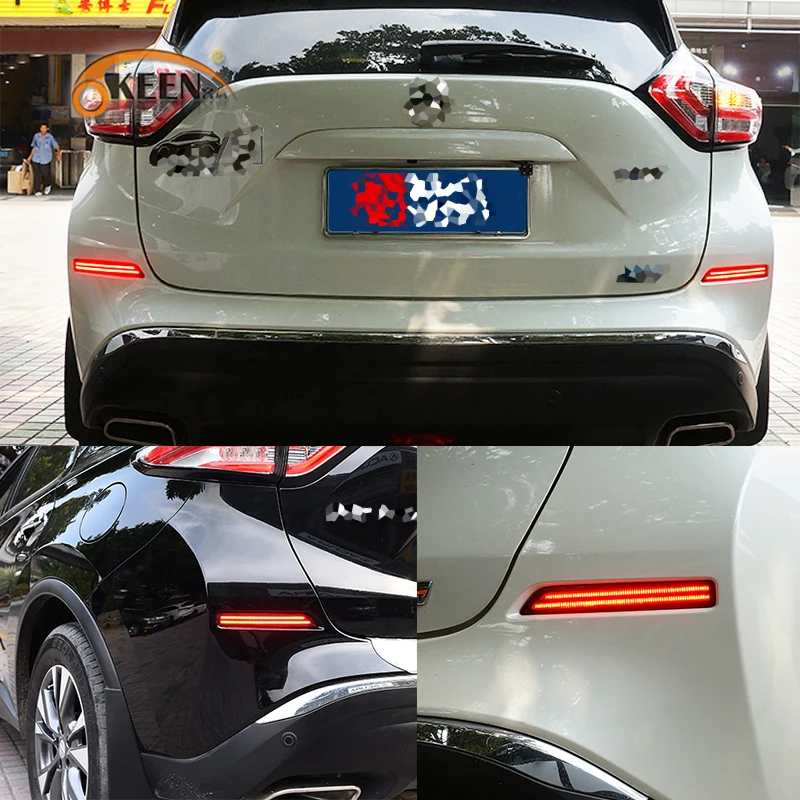 Автомобильный Светодиодный отражатель заднего бампера для Nissan Murano 2015 2016 2017 2018 2019