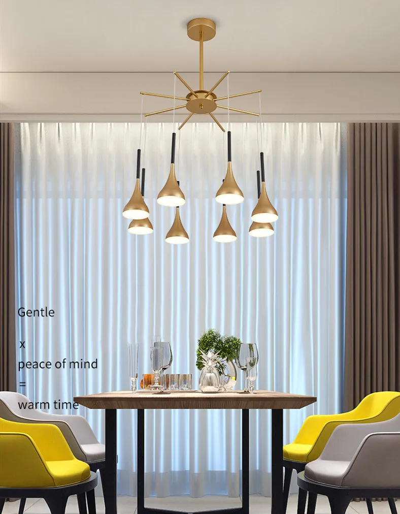 Nordic villa hotel минималистичные и современные индивидуальные светодиодные люстры