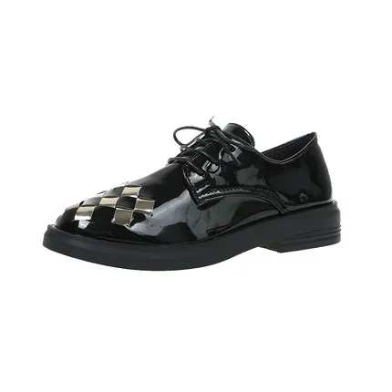 

Small leather shoes women's British style women's shoes 2020 new Korean version of all-match flat bottom lace-up net red fashion