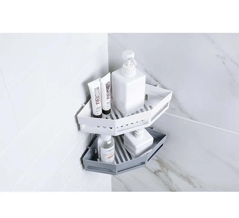 

3 colors Suction Cup Corner Shower Shelf Bathroom Shampoo Shower Shelf Holder