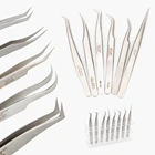 Профессиональный Антистатический пинцет для ресниц, индивидуальный Пинцет для наращивания ресниц, объемный веер, пинцет для ресниц VETUS, отличное закрытие