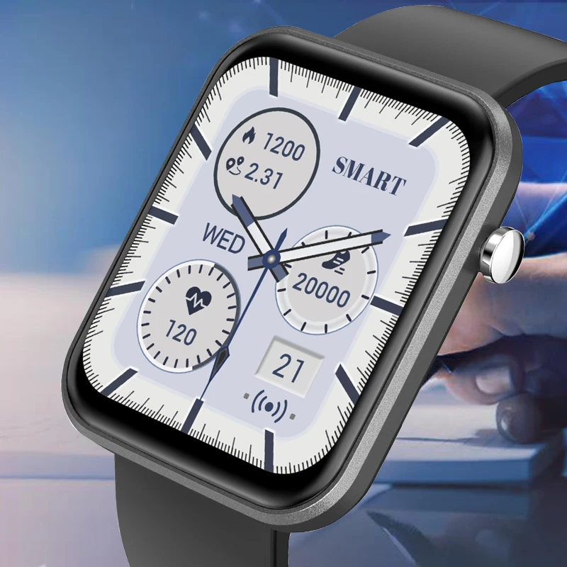 

2021 Смарт-часы для мужчин 1,69 дюйма с сенсорным экраном и пульсометром IP67 водонепроницаемые спортивные Смарт-часы с Bluetooth для ответа на звонки...