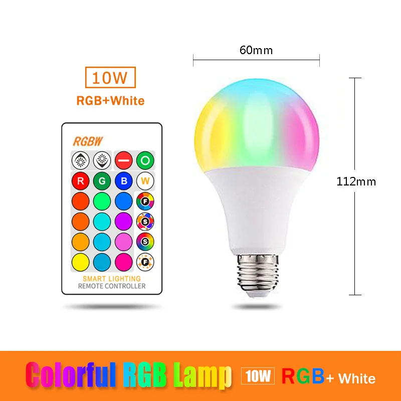 Светодиодная RGB лампа E27 220 В E14 GU10 3 Вт 5 10 12 Вт|Светодиодные лампы и трубки| |