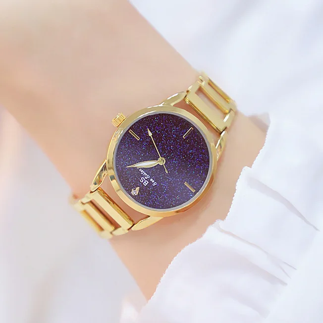 Роскошные Светящиеся женские наручные часы 2019 звездное небо женское платье