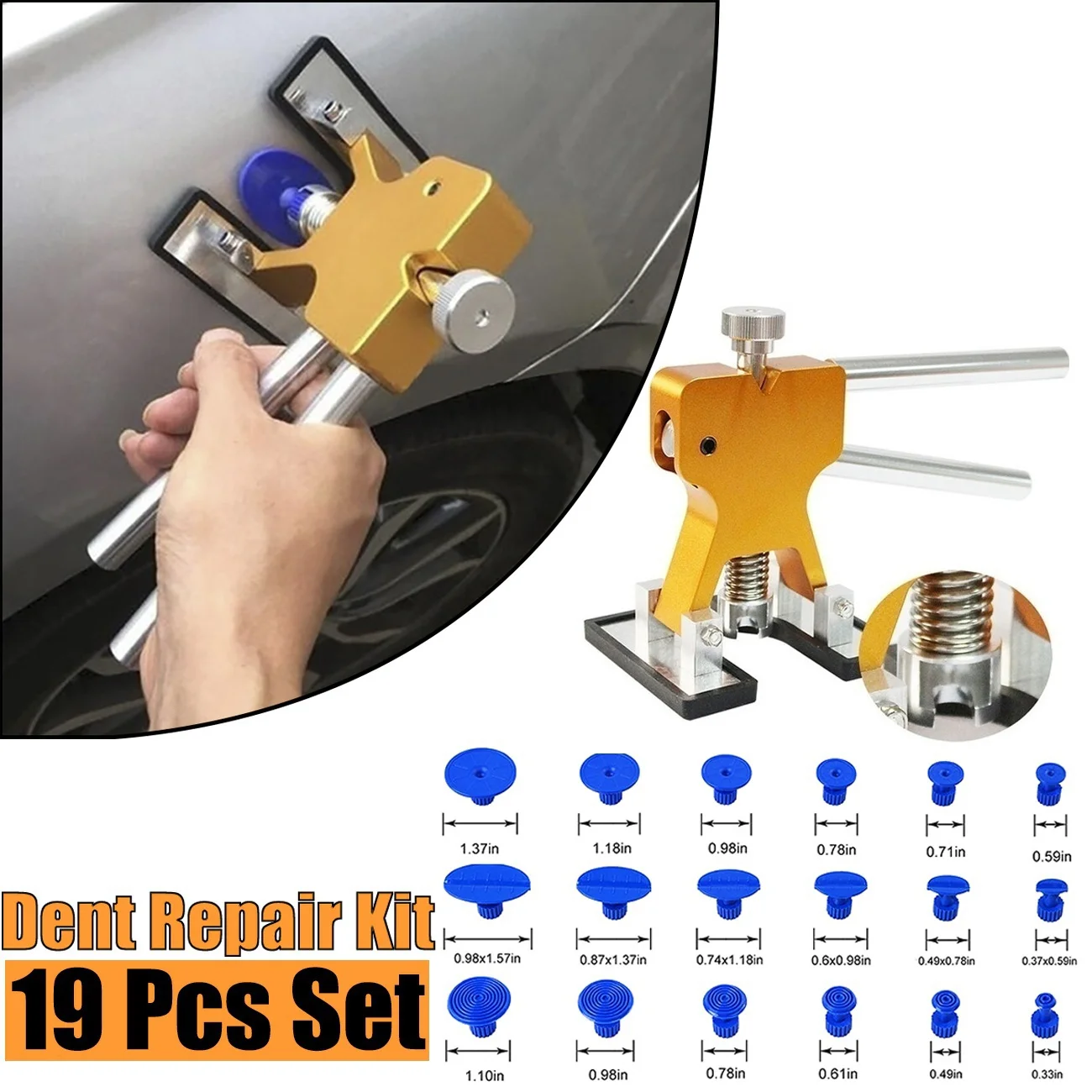 

Car paintless dent repair tools Dent Repair Kit Car Dent Puller with Glue Puller Tabs Removal Kits for Vehicle Car Auto