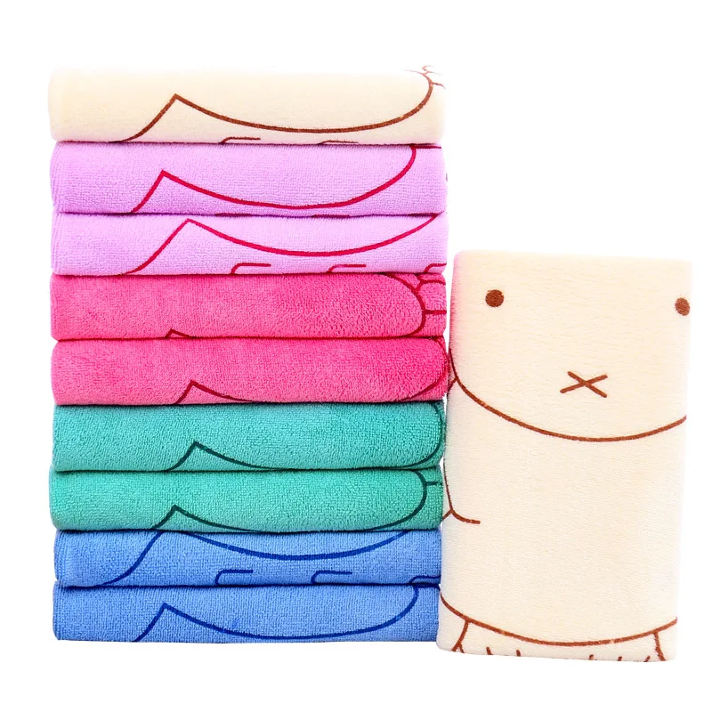 

Microfiber cartoon print can customize soft absorbent towel