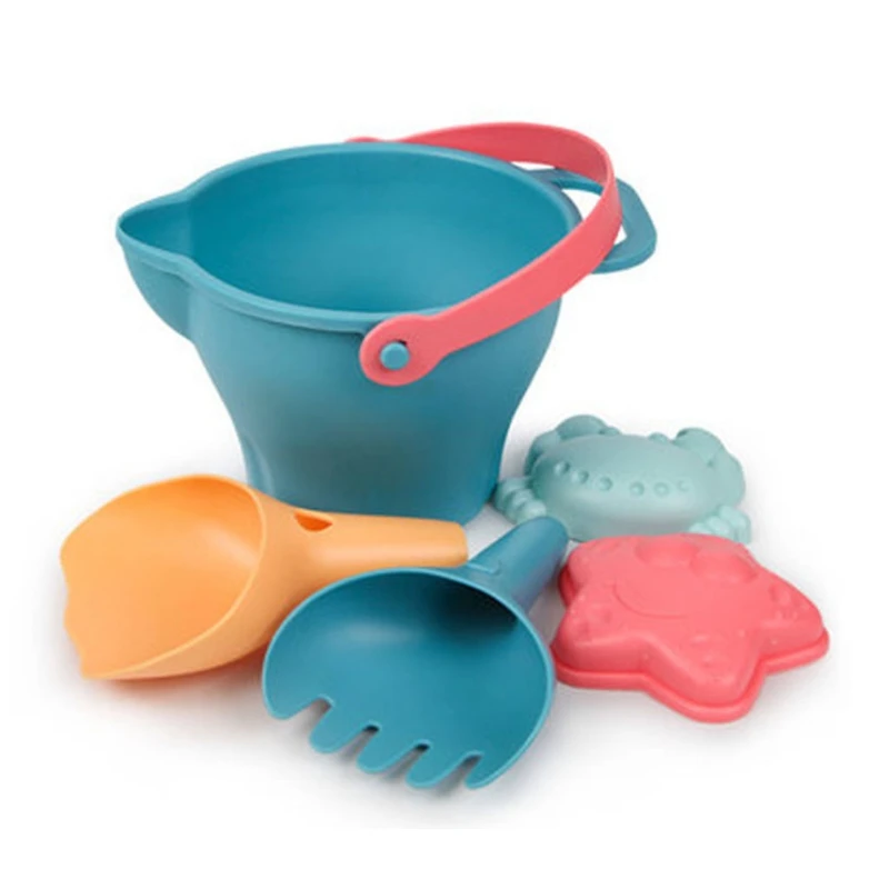 

Rubber Material SandboxSet Baby Beach Game Children Summer Sand Water Toys Soft