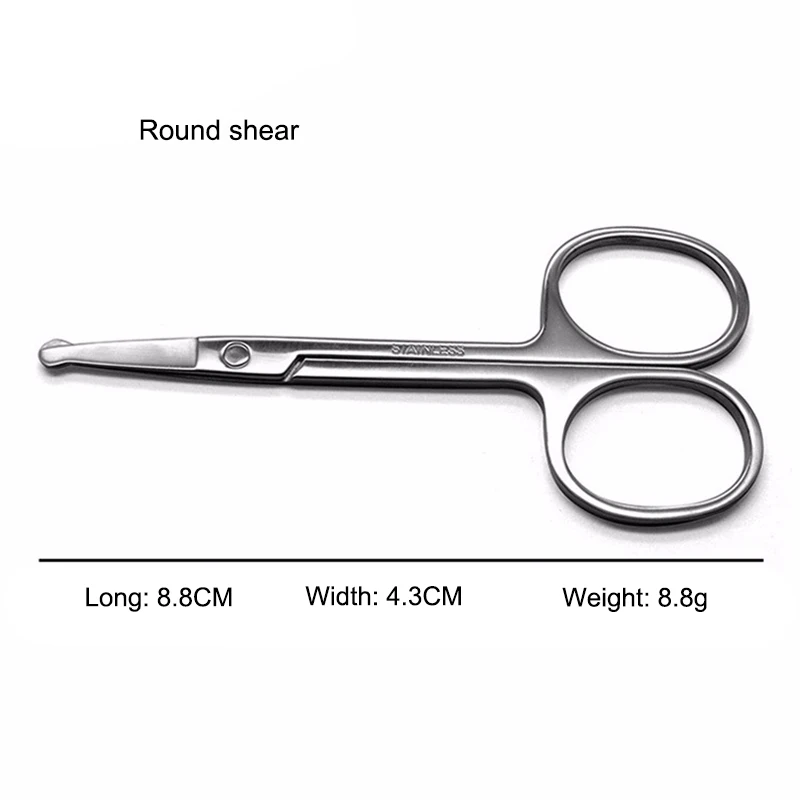 

Новые ножницы из нержавеющей стали с острыми кончиками для макияжа бровей, пинцет для стрижки волос на лице, ножницы, инструмент для красоты