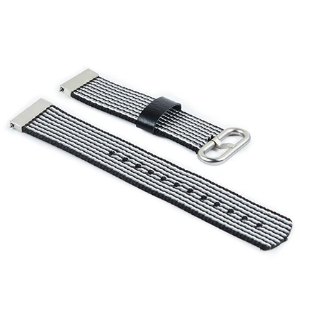 Черный Цветной нейлоновый ремешок для Xiaomi Huami Amazfit Bip Bit Youth Watch Band аксессуары холщовый браслет 20 мм спортивный ремешок для часов - Цвет: Черный