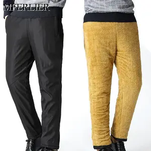 Теплые мужские брюки больших размеров 5XL 6XL 7XL талия 130 кг синие черные цвета флисовые брюки мужские