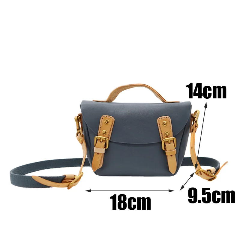 

EUMOAN Women's leather handbag, handmade vintage one-shoulder bag, cowhide mini postman bag