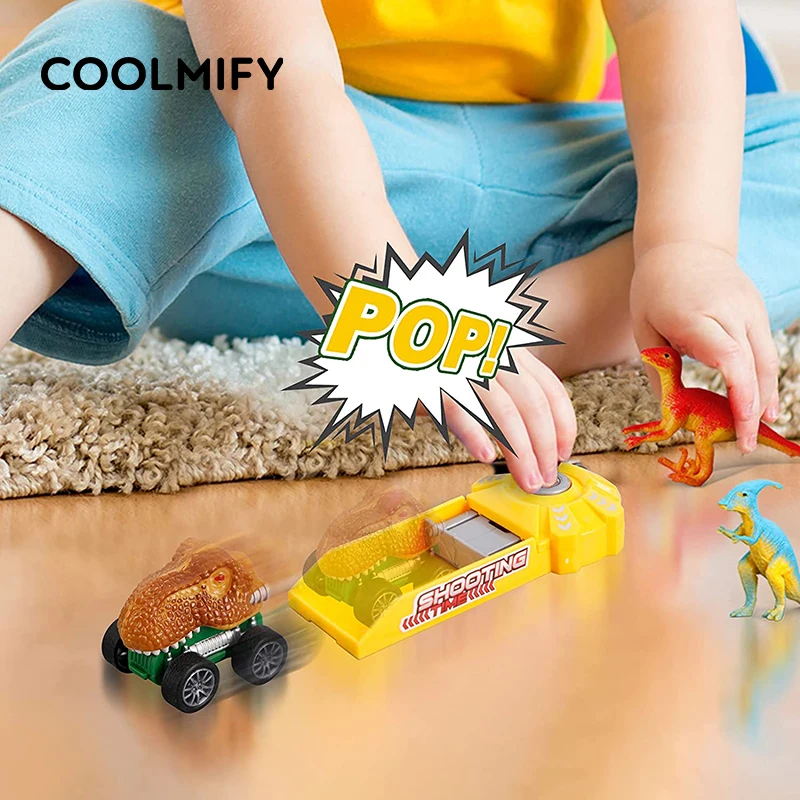 Детский автомобиль для транспортировки динозавров Большой инерционный