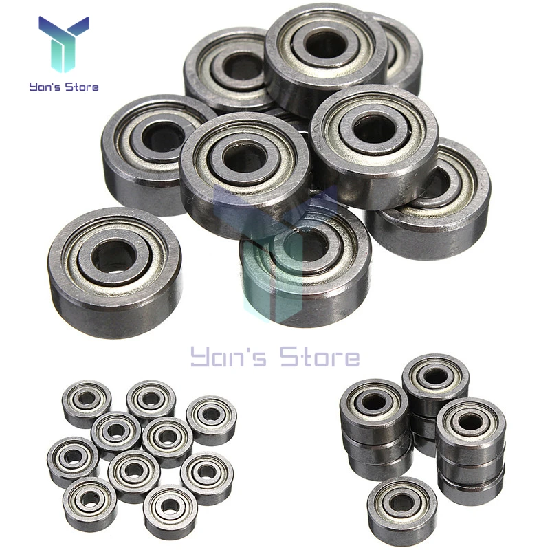 

10PCS 623ZZ 3x10x4mm Bearing Miniature Ball Shielded Radial Bearings Silver