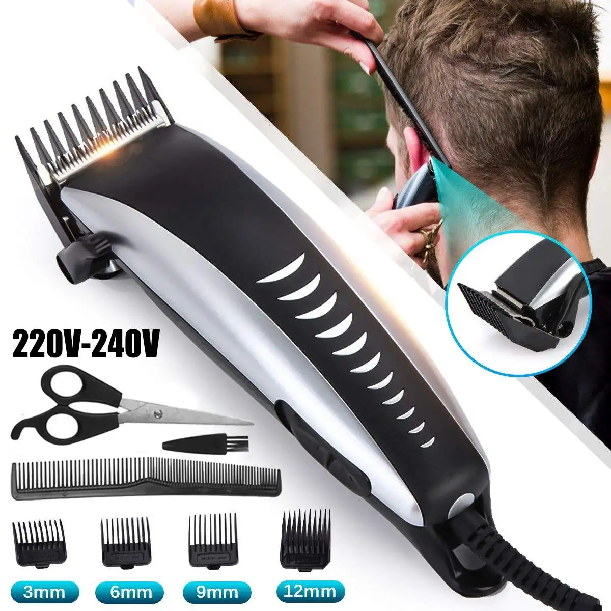 

Professional Electric Hair Trimmer Rechargeable Beard Hair Clipper Haircut Hair Cutting Shaving Machine Home Barber Cutter Kit