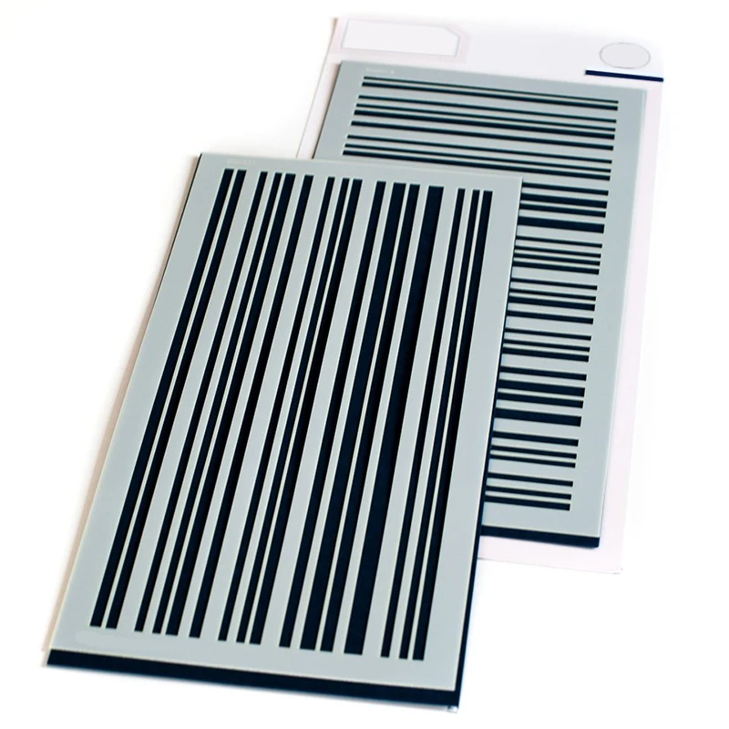 Трафарет пластиковый в полоску многослойный для поделок скрапбукинга без