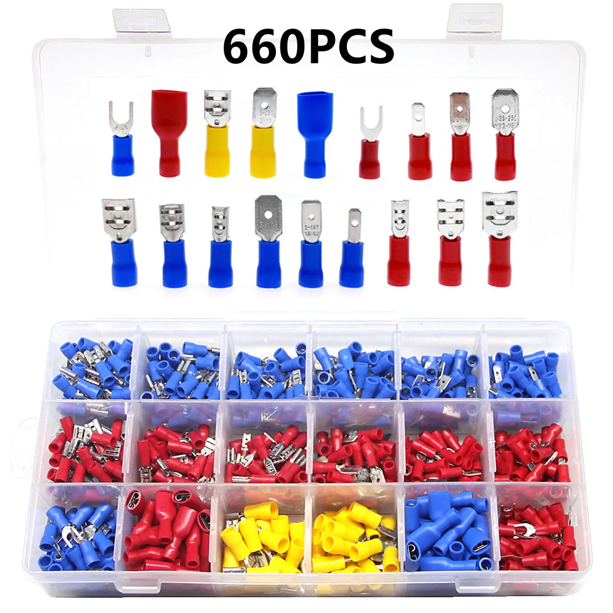 660 шт. лопатка вилка комплект Анальная пробка клеммы изолированные кабель разъем