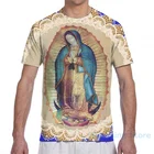 118 Мужская и женская футболка с надписью Our Lady of gwalupe Virgen Maria Flower sepia