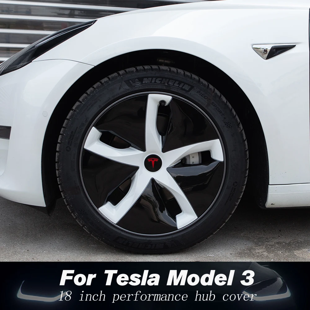 4 шт./компл. для Tesla модель 3 аксессуары колеса Кепки Model3 Крышка Ступицы 18-дюйм
