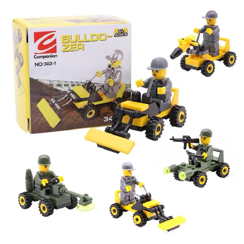 

Mini Original Drilling Roller Forklift Transportation Assembled Models Blocks Car Small Building Block Assemble Toys Kid Gift