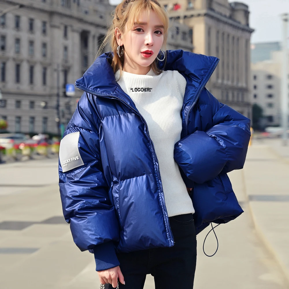 Новинка блестящая Водонепроницаемая Женская куртка парка 2020 зимняя для женщин