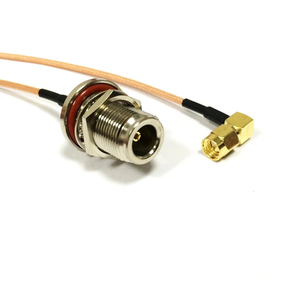 1 шт. НОВЫЙ SMA Мужской правый угол к N женский гайка с гайкой RG316 коаксиальный