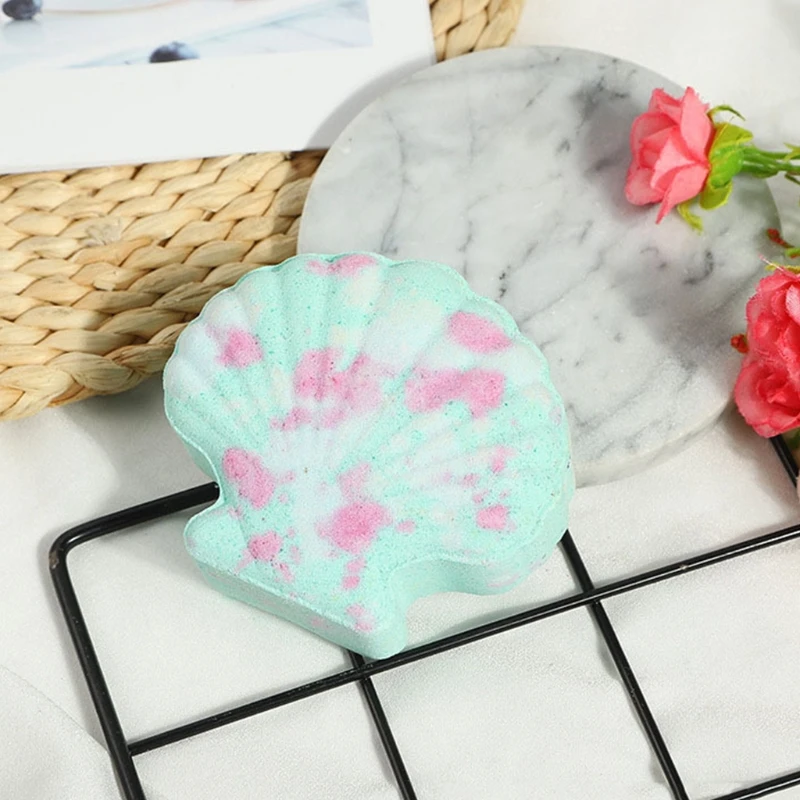 

Shell Bubble Bath Bomb Natural Fizzy for Women Releases Color, Scent, Bubbles