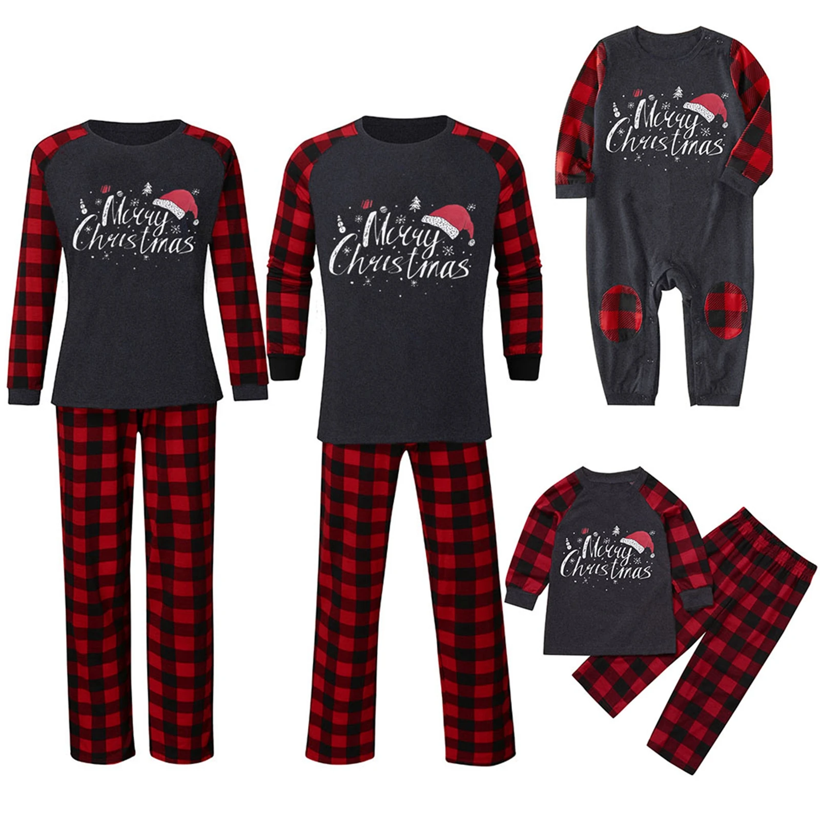 

Christmas Family Clothes Pyjamas PJs Set Xmas Santa Kids Sleepwear Nightwear Top Pants Clothes Set Mom&Dad&Kids&Infant Pajama
