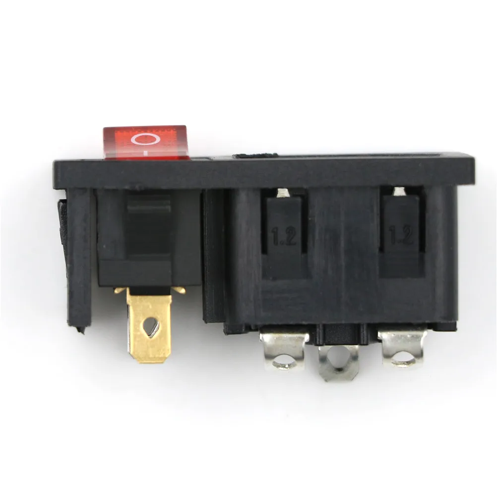 AC 10A 250V 3Pin красный кулисный выключатель с плавким предохранителем IEC 320 C14 входное