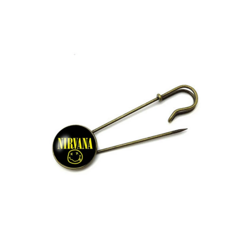 Рок группа Смайл Нирвана Броши стеклянный подвесной брелок шпильки ювелирные