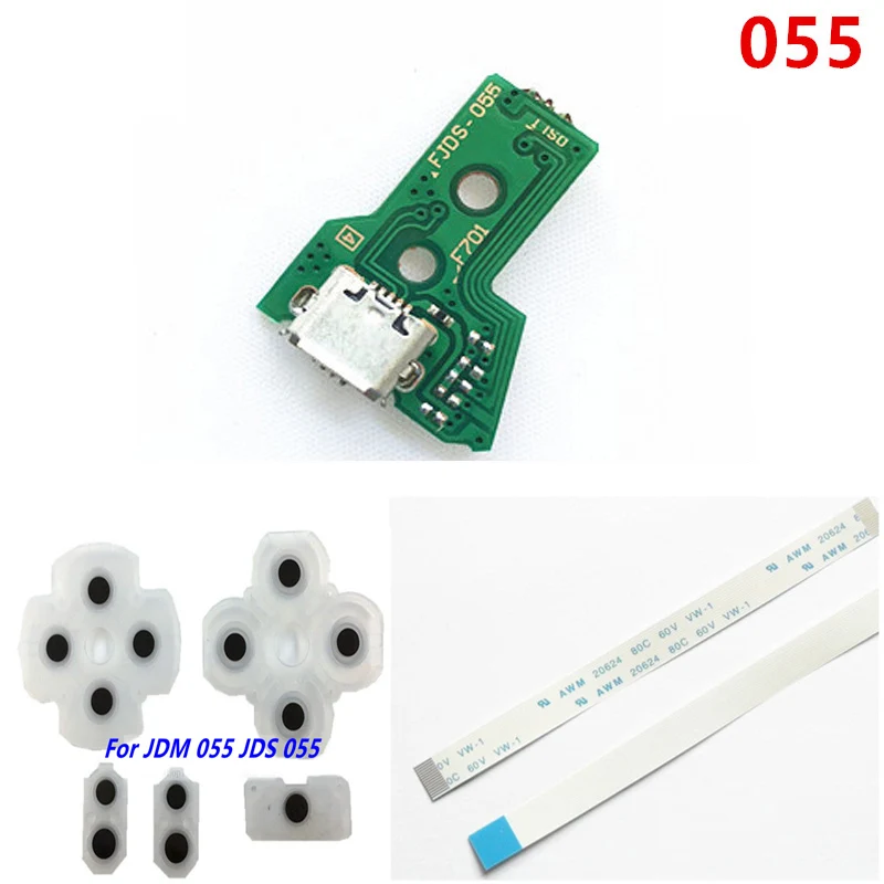JDM 050 USB порт для зарядки розетка плата 12 pin гибкий ленточный кабель проводящая