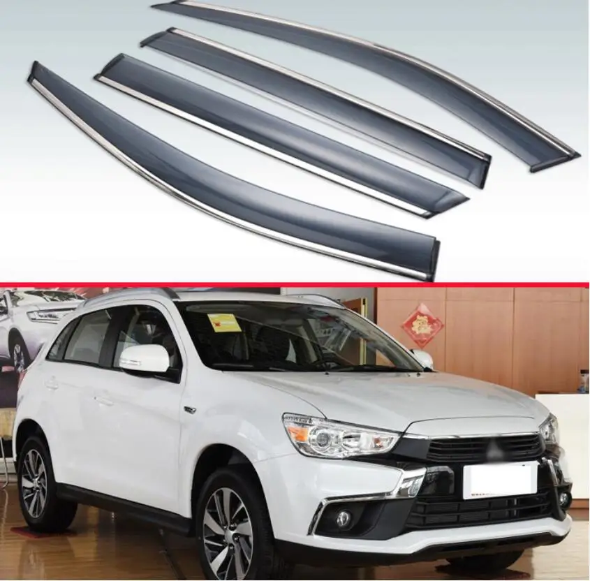 Для Mitsubishi Asx 2010 2018 пластиковый Наружный козырек вентиляционные Шторы окно Защита