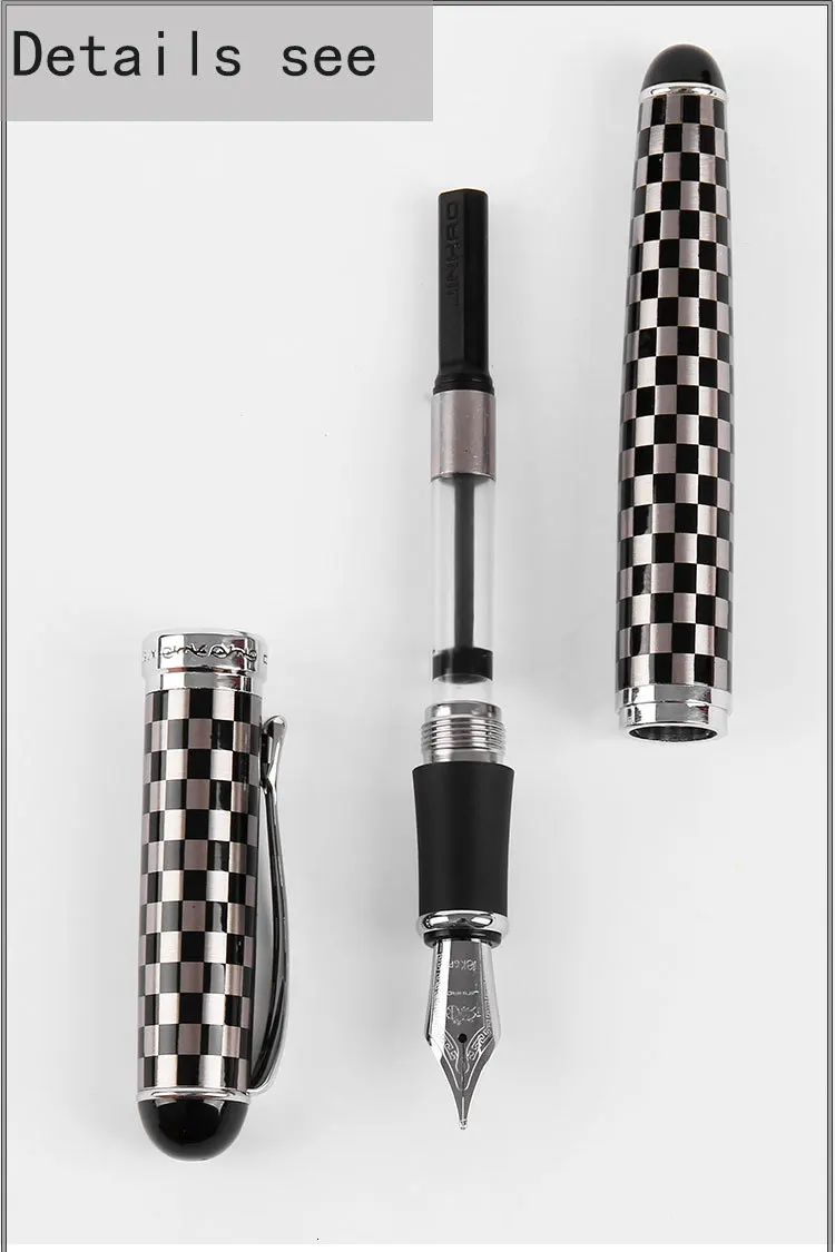 Высококачественная Роскошная перьевая ручка Jinhao x750, чернильная ручка Iraurita, полностью металлический зажим 0,5 мм, канцелярская ручка stilografica 03831
