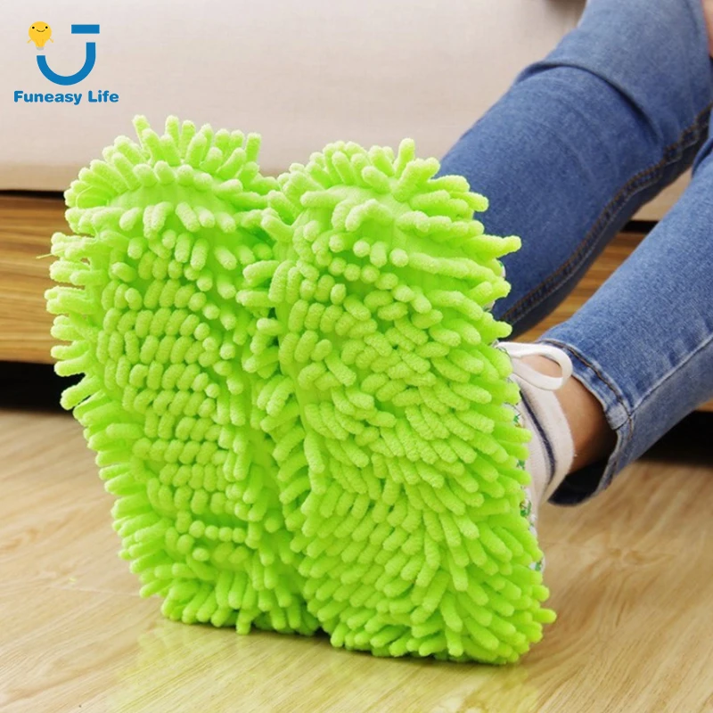 2 шт. Модные удобные тапочки с пылеотталкивающей шваброй Домашние для уборки