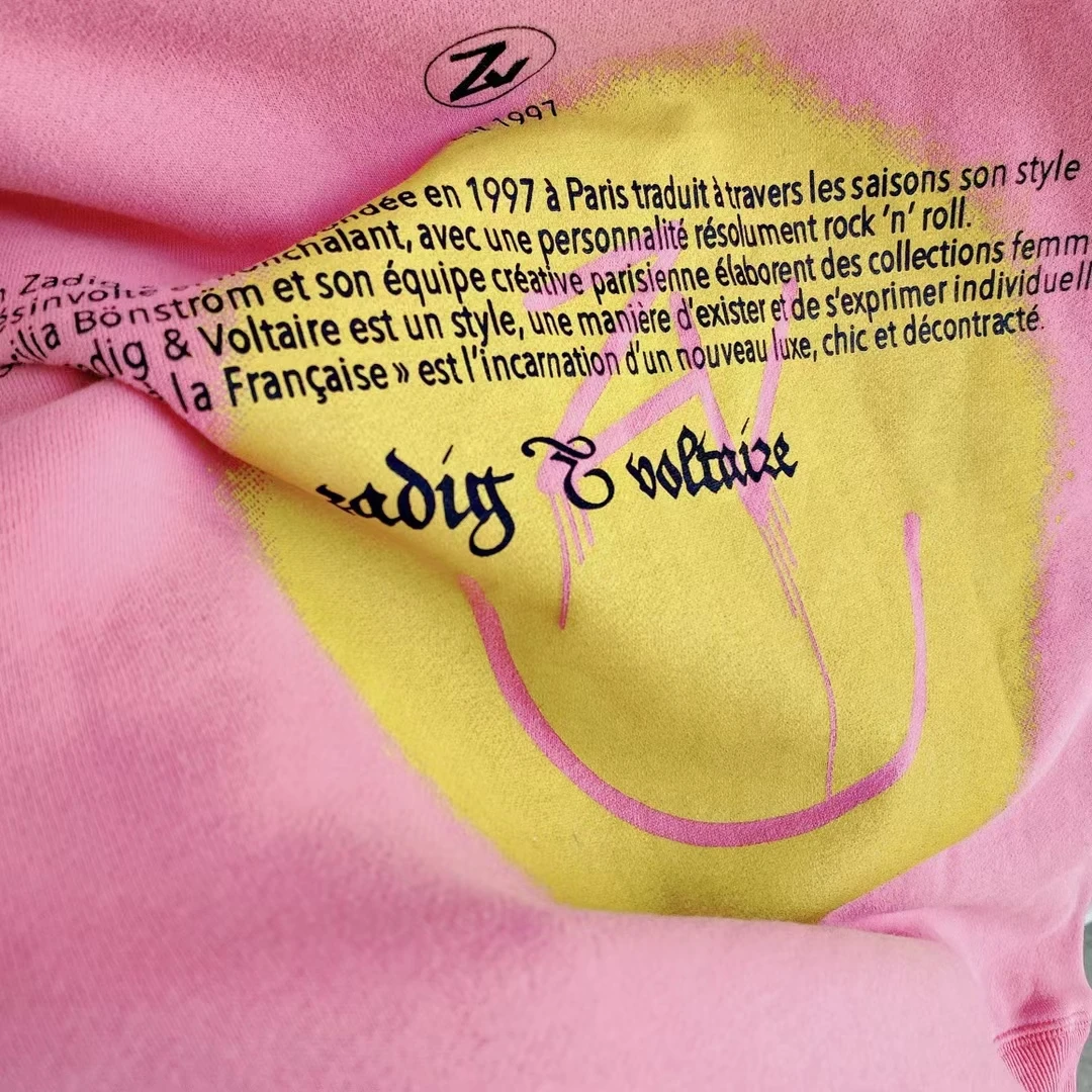 

Women Cotton Letter Pink Sweatshirt O Neck Long Sleeve Print Casual Female Pullover 2021 Spring Autumn