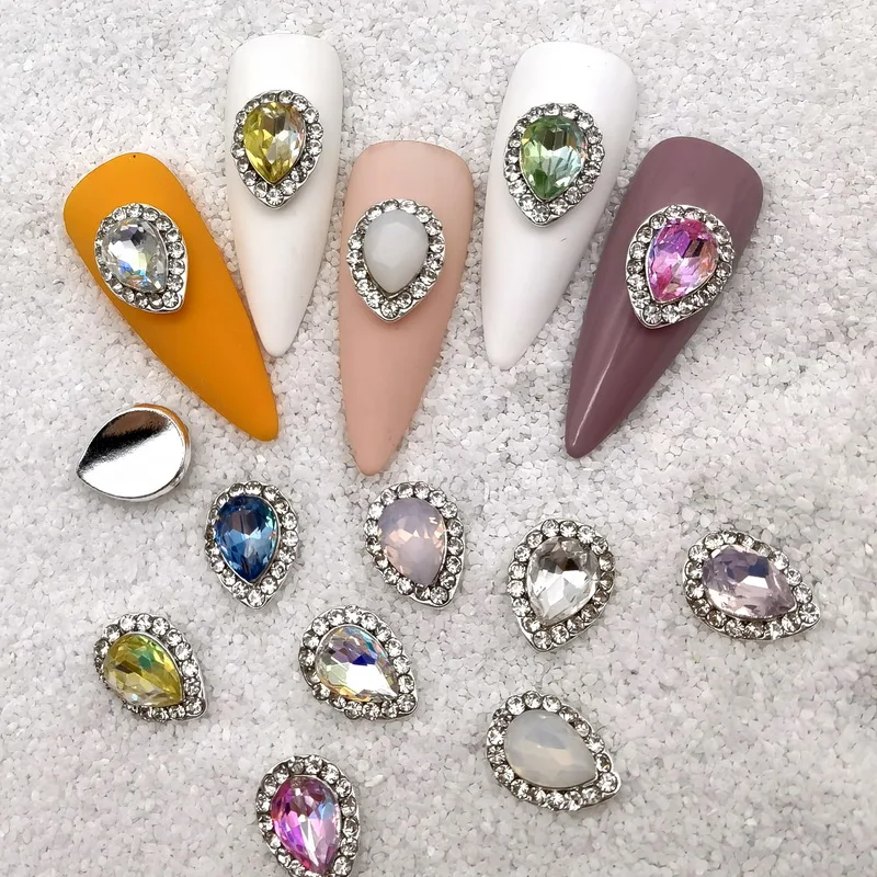 10 шт. капли воды/Форма флэш память для ногтей Стразы с украшением в виде