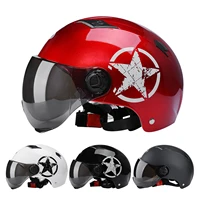 motorcycle half helmets street bike flip up open face retractable visor fit for bicycle unisex adult