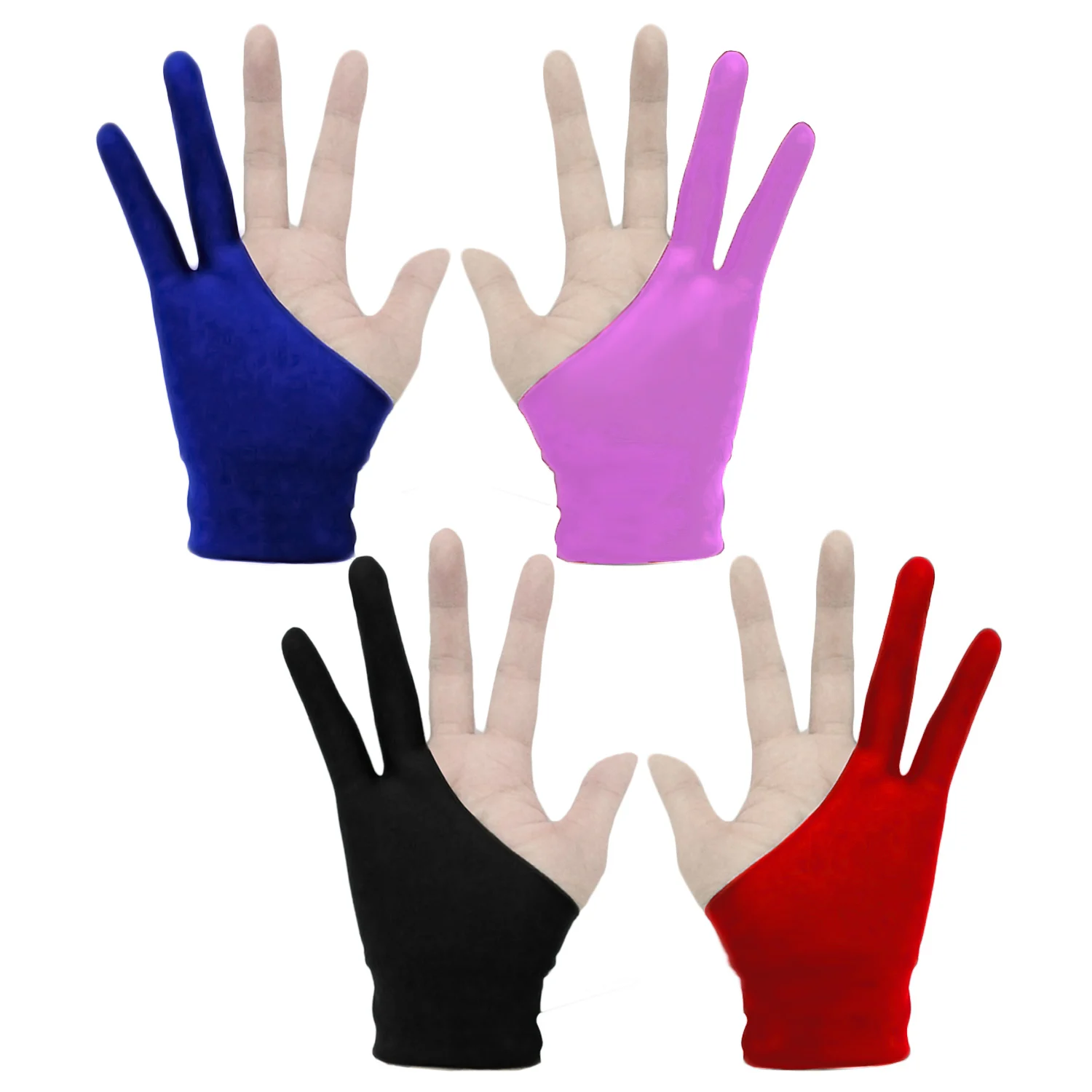 2 пары = 4 шт. Размеры размеры S и M художника перчатки пальцы рисунок