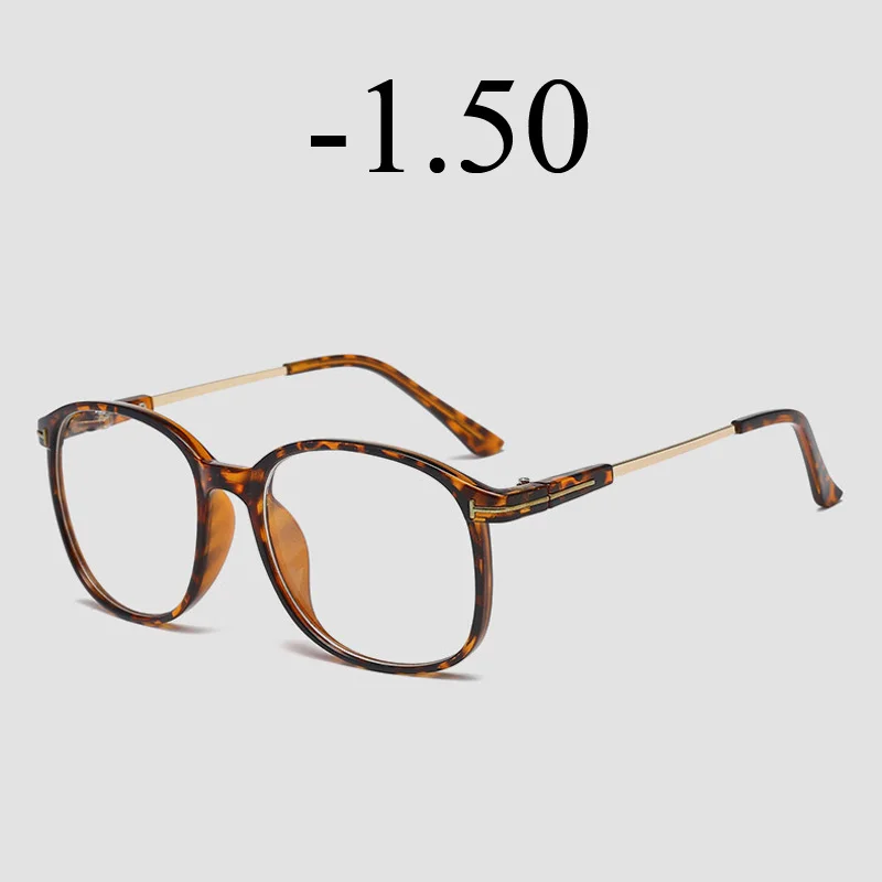 Leopard -1.5 Iboode очки для близорукости Женские Мужские Модные леопардовые очки для близорукости короткие очки для коррекции зрения диоптрий от-1,0 до-6,0 - Цвет оправы: Leopard -1.5