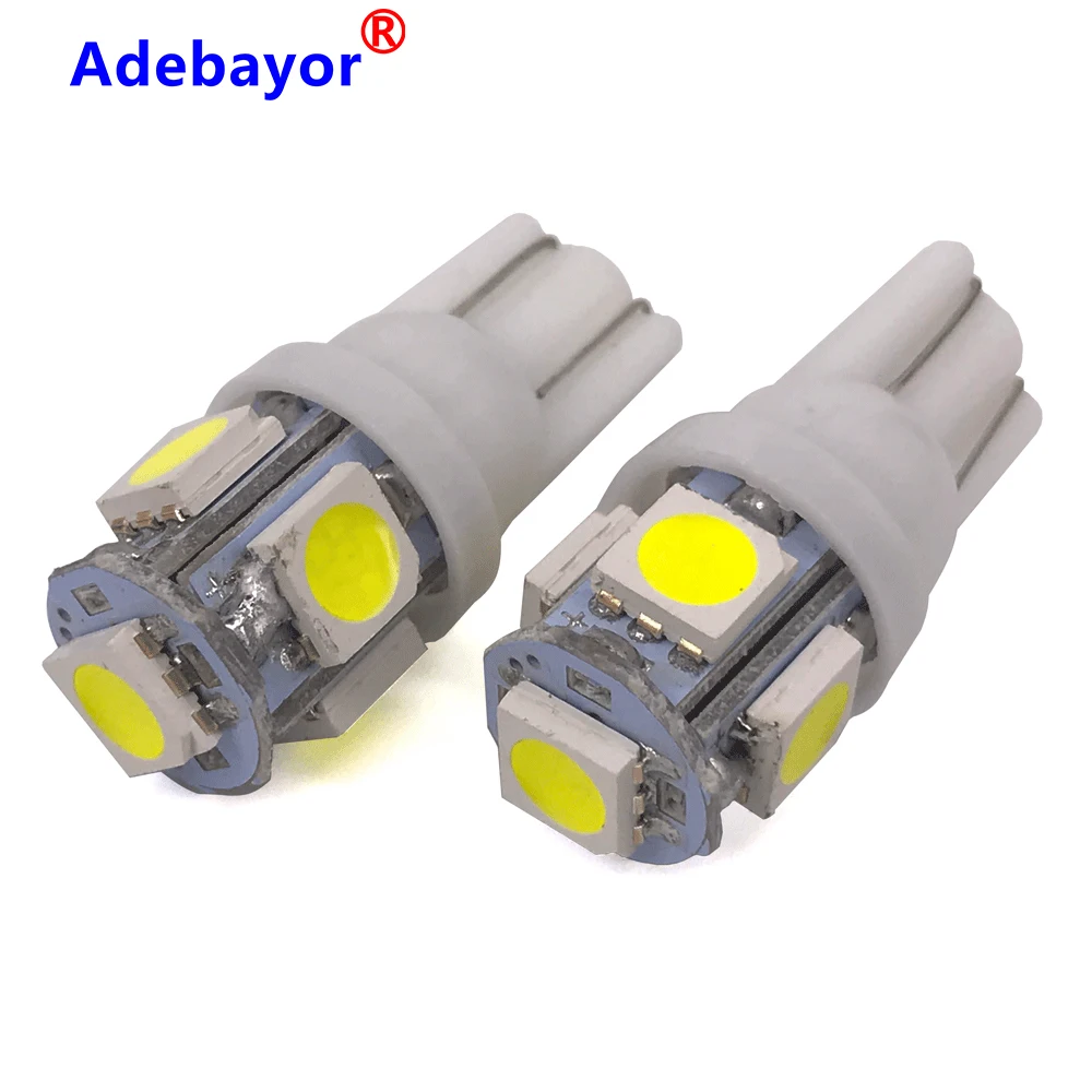 20 шт. Оптовая продажа Детское нижнее белье T10 5 SMD 5050 W5W 194 501 светодиодный Авто