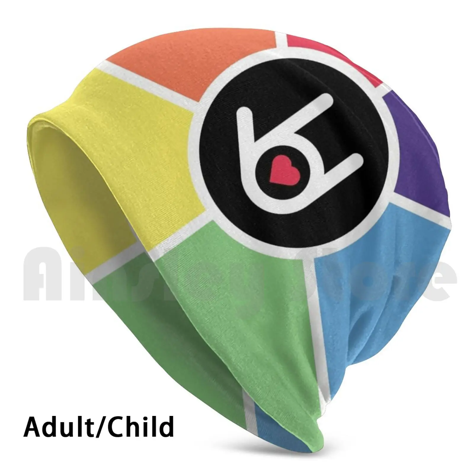 

I Love You Rainbow Beanie Hedging Cap DIY Print Cushion Deaf Rainbow Asl I Love You Deaf Pride Pride