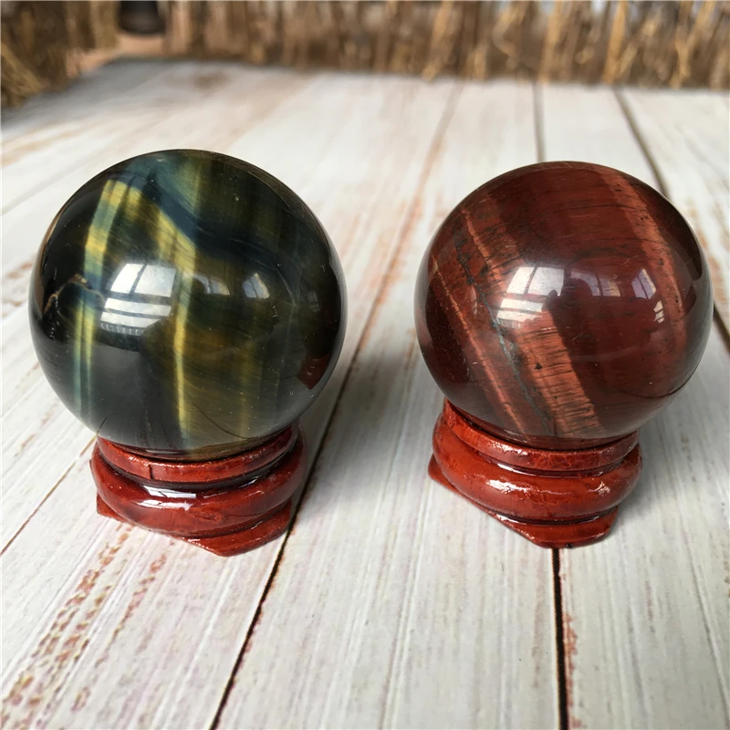 Натуральный кварц хрустальный шар красный тигровый глаз целебная чакра дух