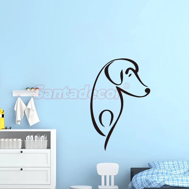 Sticker Cute Puppy Design Innocent Dog Art Decal Nursery and Kids Room Mural Home Decor Decoration Wallpaper 19 cm x 29 cm